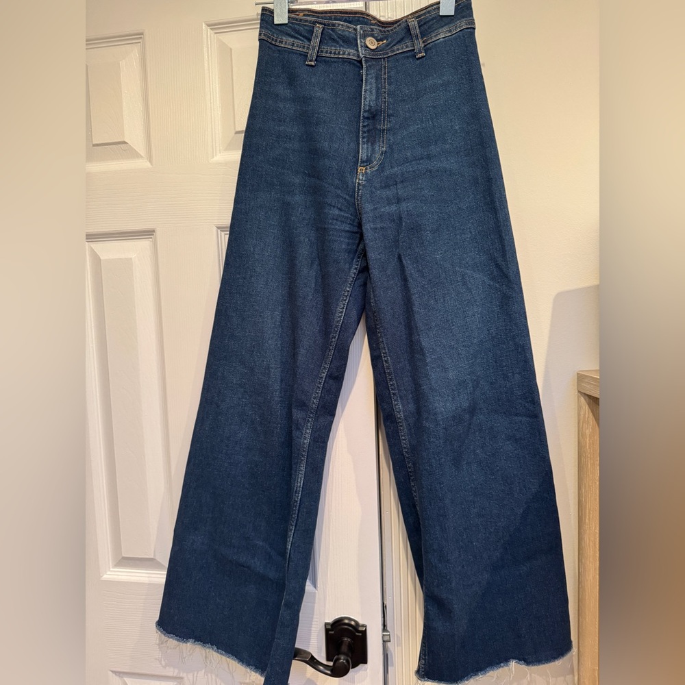 Zara Women's Blue Flare Jeans
